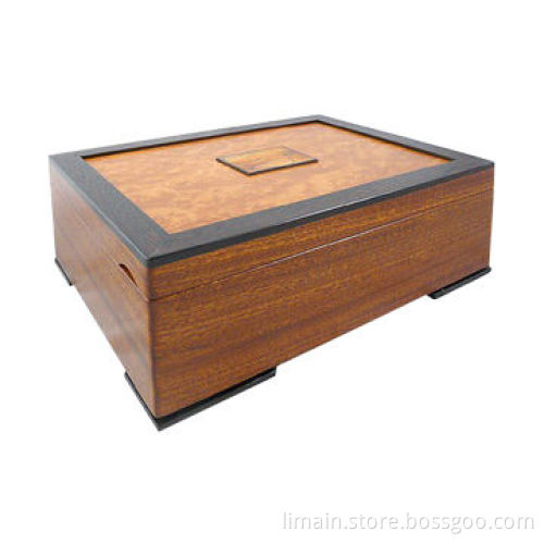 Wooden Jewelry Box, Removable Tray with Pen Pocket and Felt-lined Compartment